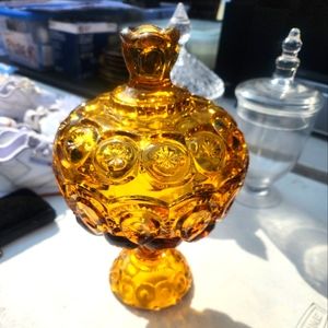 LE Smith Amber glass